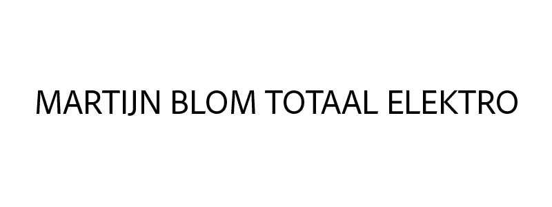 Shirtsponsor Martijn Blom Totaal Elektro